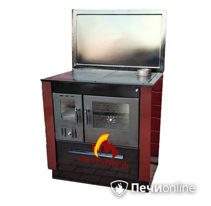 Отопительно-варочная печь МастерПечь ПВ-07 экстра с духовым шкафом, 7.2 кВт (шоколад) в Ханты-Мансийске